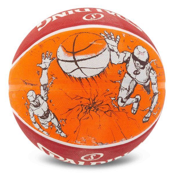 Мяч баскетбольный резиновый SPALDING SKETCH CRACK 84451Y размер 7 красный 84451Y фото
