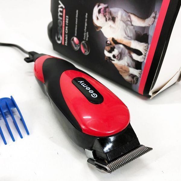 Машинка Gemei GM-1023 для стрижки животных с 4 насадками для любого типа шерсти + ножницы и расческа-гребешок ws37311 фото