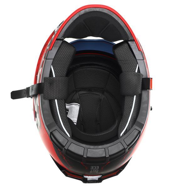 Мотошлем модуляр (flip-up) YOGE Пасть дракона M-9403-3 M-L красный-черный L (58-61) M-9403-3 фото