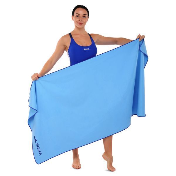Полотенце спортивное быстросохнущее DRY TOWEL YINGFA A6810 80х158см голубой A6810 фото