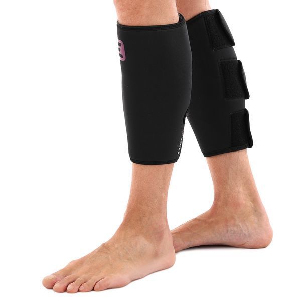 Захист гомілки для важкої атлетики CALF SUPPORT EZOUS A-08 2шт чорний A-08 фото