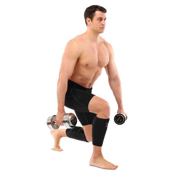 Захист гомілки для важкої атлетики CALF SUPPORT EZOUS A-08 2шт чорний A-08 фото