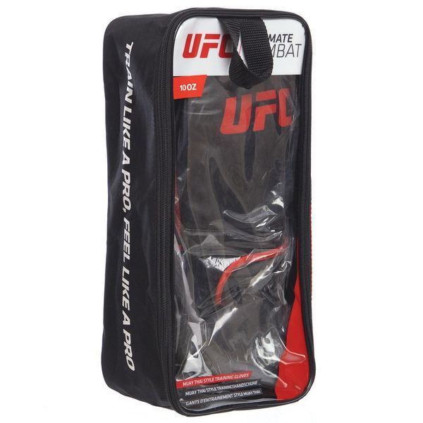 Перчатки боксерские на липучке PU UFC Myau Thai Style UHK-75125 10 унций черный UHK-75125 фото