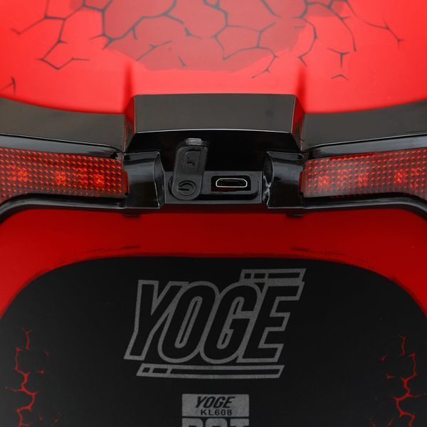Мотошлем модуляр (flip-up) YOGE Пасть дракона M-9403-3 M-L красный-черный L (58-61) M-9403-3 фото