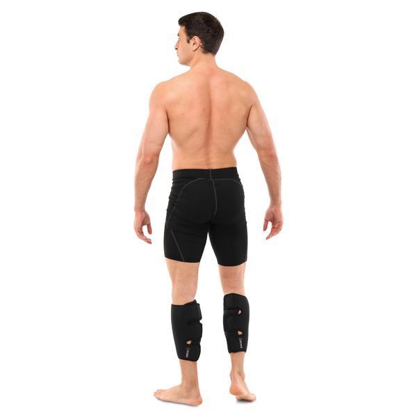 Захист гомілки для важкої атлетики CALF SUPPORT EZOUS A-08 2шт чорний A-08 фото