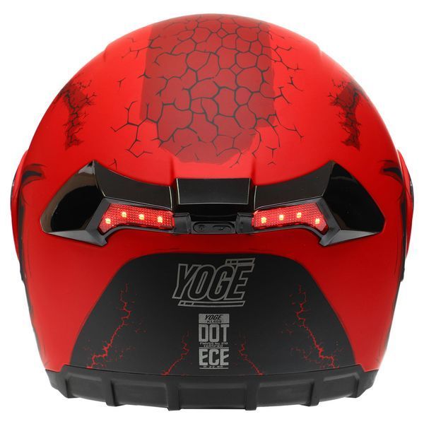 Мотошлем модуляр (flip-up) YOGE Пасть дракона M-9403-3 M-L красный-черный L (58-61) M-9403-3 фото