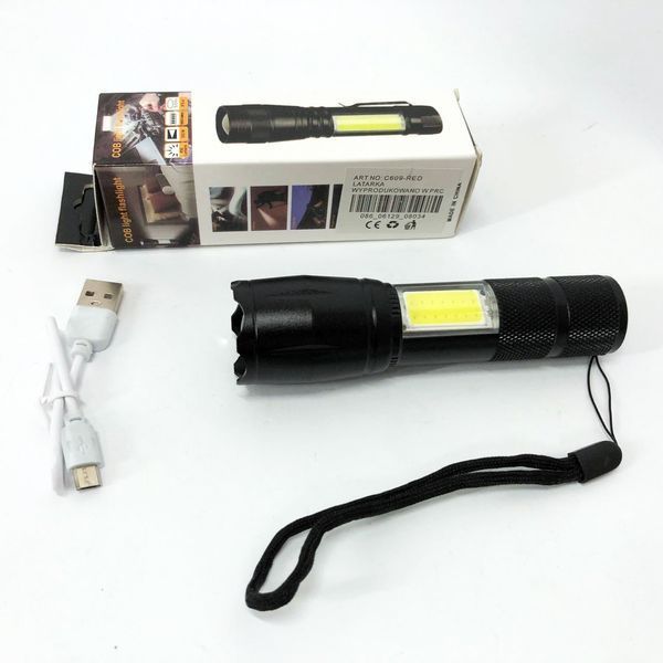 Фонарик карманный PLD C609-T6+COB, Сверхмощный фонарик, Яркий фонарик, Качественный фонарик ws57225 фото
