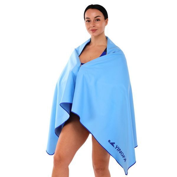 Полотенце спортивное быстросохнущее DRY TOWEL YINGFA A6810 80х158см голубой A6810 фото