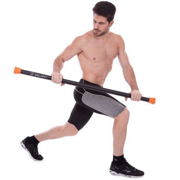 Бодибар Body Bar Zelart FI-1251-8 вес 8кг черный-оранжевый FI-1251-8 фото