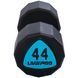 Гантели цельные профессиональные с полиуретановым покрытием LiveUp LP8003-44 2шт по 44кг черный-синий LP8003-44 фото 3