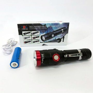 Фонарик тактический ручной Bailong BL-736-T6, фонарик светодиодный ручной аккумуляторный портативный ws65192 фото