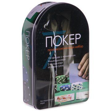 Набор для покера в металлической коробке Poker game set SP-Sport IG-3008 120 фишек IG-3008 фото