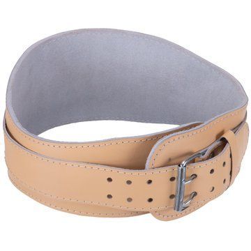 Пояс атлетический кожаный Zelart SB-165351 спинка-15см размер L бежевый SB-165351 фото