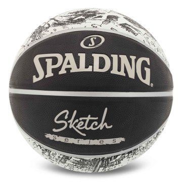 Мяч баскетбольный резиновый SPALDING SKETCH 84447Y размер 7 черный 84447Y фото