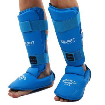 Защита голени и стопы для карате щитки и футы Zelart BO-7249 XS-XL цвета в ассортименте XL BO-7249 фото