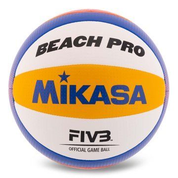 Мяч волейбольный пляжный MIKASA BV550C №5 PVC белый-синий-желтый BV550C фото