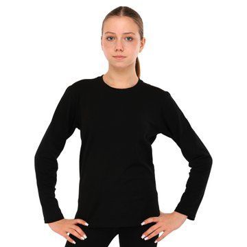 Джемпер для танцев и гимнастики с длинным рукавом из хлопка ALEMA 41-10 рост 110-164см черный рост 152 41-10 фото