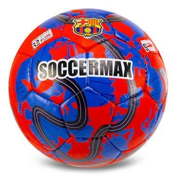 Мяч футбольный SOCCERMAX BARCELONA FB-0047-814 №5 PU красный-синий FB-0047-814 фото
