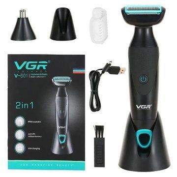 Акумуляторна электробритва для стрижки VGR V-601 от USB бритва электрическая с насадками профессиональная ws28519 фото