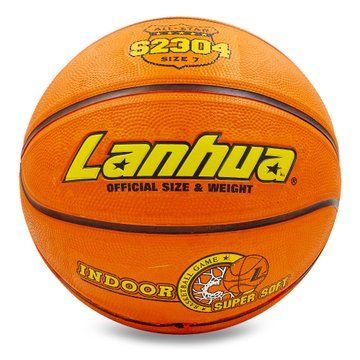 Мяч баскетбольный резиновый LANHUA Super soft Indoor S2304 размер 7 оранжевый S2304 фото