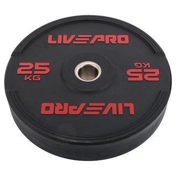 Бамперні диски гумові Bumper Plates LiveUp LP8331-25 o50.5мм 25кг чорний LP8331-25 фото