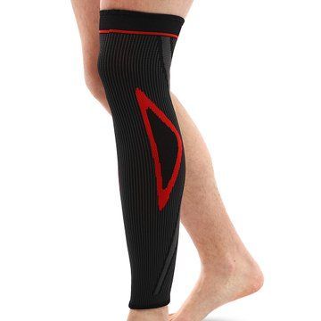 Бандаж эластичный удлинённый компрессионный на голень и колено Knee compression sleeve SIBOTE ST-7218 1шт ST-7218 фото