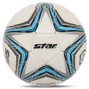 М'яч футбольний STAR SPORTS 550 L101 SB8235 №5 PU білий-блакитний SB8235 фото