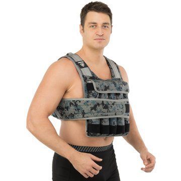 Жилет утяжелитель с регулируемым весом LiveUp WEIGTH VEST LP8195-20 вес-1-20кг черный-серый LP8195-20 фото