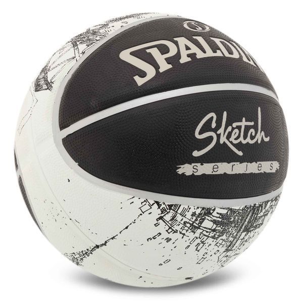 Мяч баскетбольный резиновый SPALDING SKETCH 84447Y размер 7 черный 84447Y фото