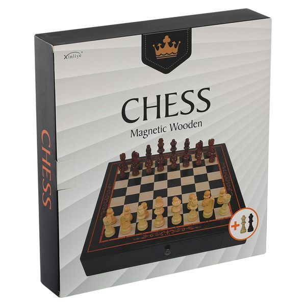 Шахматы настольная игра деревянные на магнитах Xinliye W3302M размер 30см x 30 х 2,5 см W3302M фото