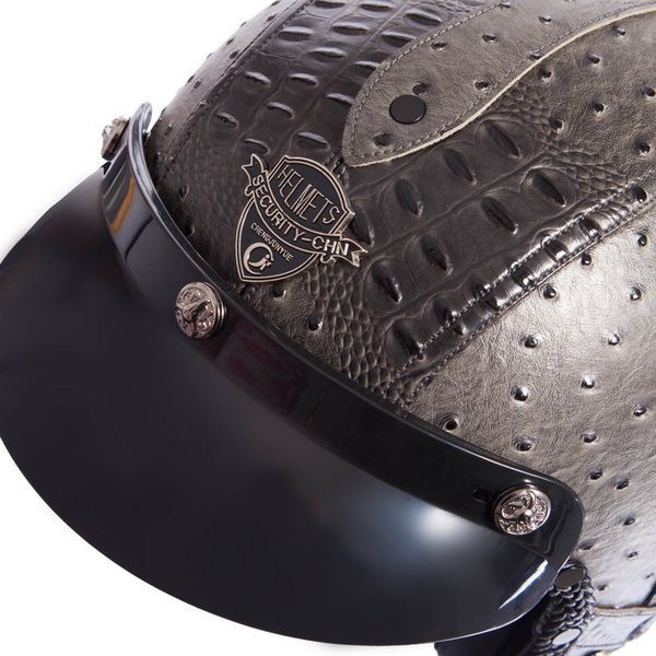 Мотошлем открытый Три четверти для чоппера Ретро-Каска VINTAGE MS-555K-GR M-XL серый MS-555K-GR фото