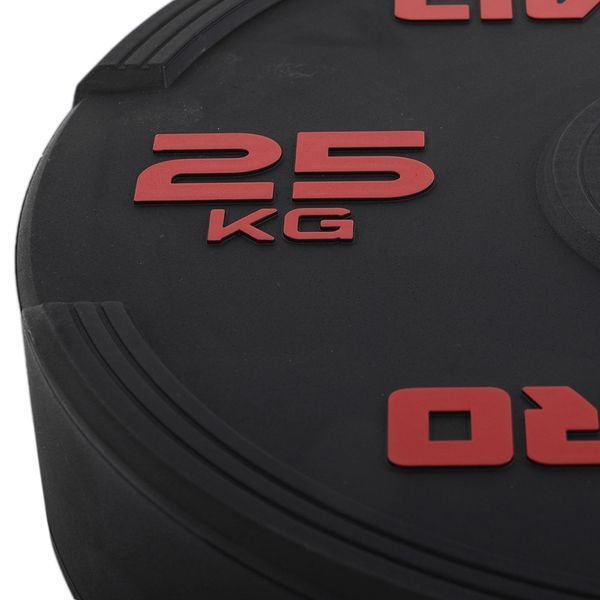 Бамперные диски резиновые Bumper Plates LiveUp LP8331-25 o50.5мм 25кг черный LP8331-25 фото