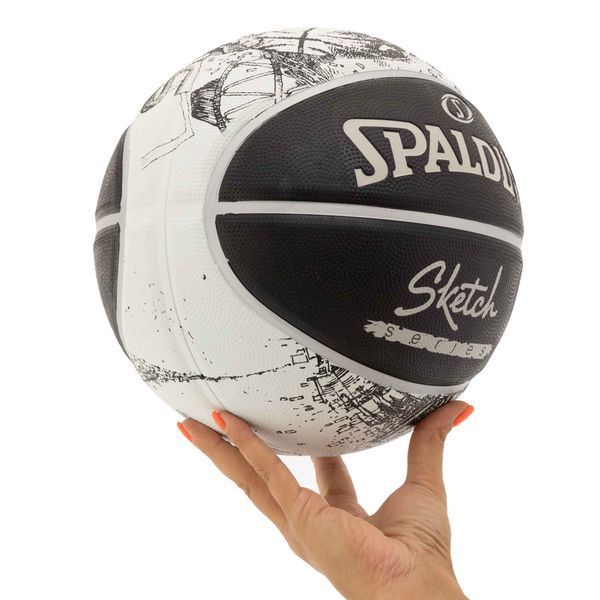 Мяч баскетбольный резиновый SPALDING SKETCH 84447Y размер 7 черный 84447Y фото