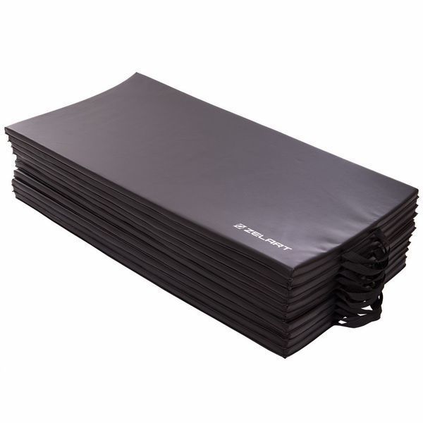 Коврик-мат спортивный складной для упражнений Exercise mat Zelart FI-3565 размер 120х60х2,5см черный FI-3565 фото