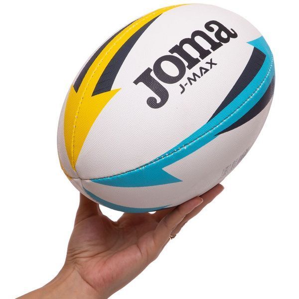 Мяч для регби детский Joma J-MAX 400680-209 размер 3 белый-желтый-синий 400680-209 фото