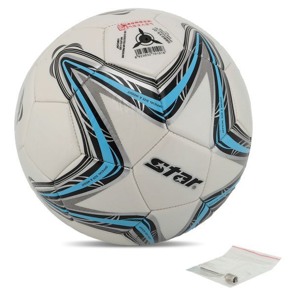 М'яч футбольний STAR SPORTS 550 L101 SB8235 №5 PU білий-блакитний SB8235 фото