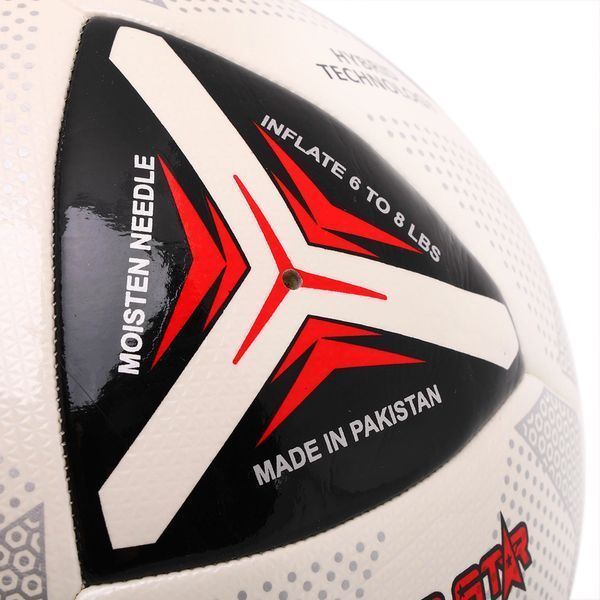 Мяч футбольный HYBRID SOCCER STAR FB-4471 №5 PU белый-красный FB-4471 фото