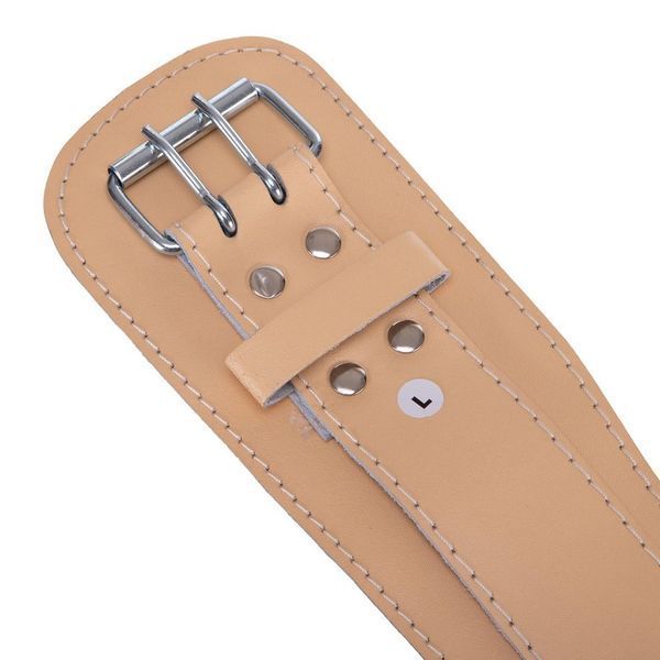 Пояс атлетический кожаный Zelart SB-165351 спинка-15см размер L бежевый SB-165351 фото