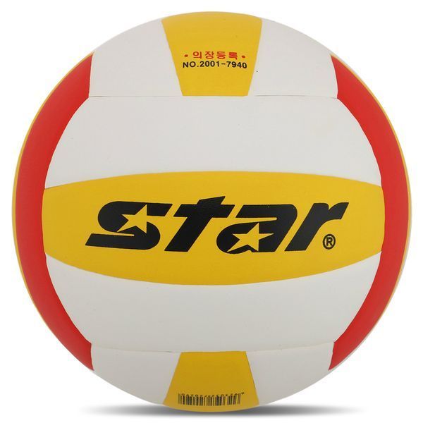 Мяч волейбольный STAR SOFT HIGHEST VB425-34S №5 PU белый-желтый-красный VB425-34S фото