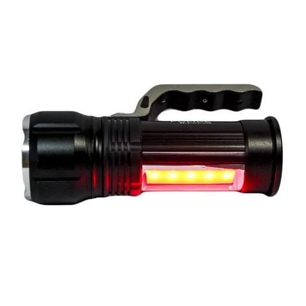Профессиональный переносной фонарь-прожектор Bailong S912-XPE+COB(white+red) 2 режима работы ws78584 фото
