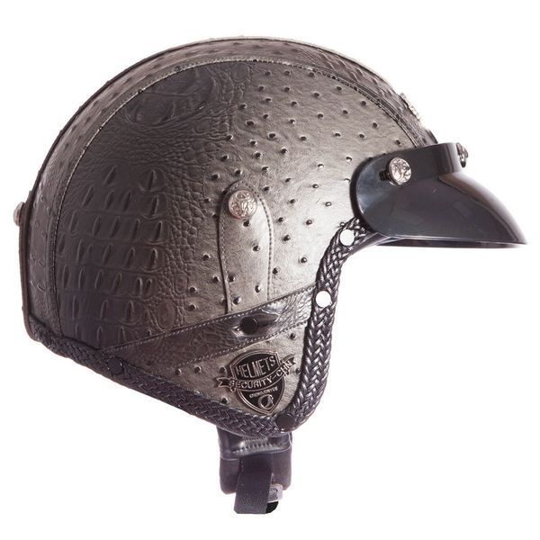 Мотошлем открытый Три четверти для чоппера Ретро-Каска VINTAGE MS-555K-GR M-XL серый MS-555K-GR фото