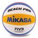 Мяч волейбольный пляжный MIKASA BV550C №5 PVC белый-синий-желтый BV550C фото 1