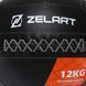 Мяч набивной медицинский для кроссфита WALL BALL Zelart TA-7822-12 вес-12кг черный TA-7822-12 фото 2