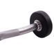 Штанга неразборная с фиксированным весом изогнутая полиуретановая Zelart Urethane Barbell TA-2690-10 длина-102см 10кг черный-салатовый TA-2690-10 фото 4