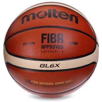 Мяч баскетбольный MOLTEN GL6X размер 6 оранжевый-бежевый GL6X фото