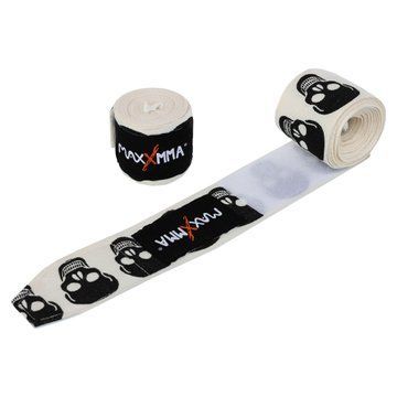 Бинты боксерские с принтом Череп бамбук 2штуки MAXXMMA WR05-120 3м черный-белый WR05-120 фото