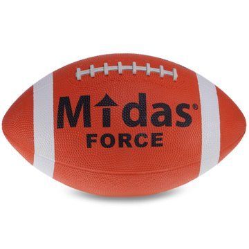 Мяч для американского футбола резиновый Senior Midas force FB-3715 №9 оранжевый FB-3715 фото