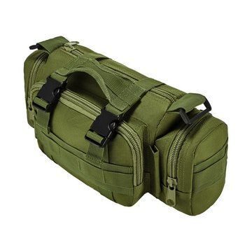 Сумка - подсумок тактическая поясная Tactical военная, сумка нагрудная с ремнем 5 литров кордура хаки ws17279 фото