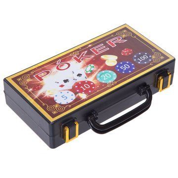 Набор для покера в пластиковом кейсе Poker game set Poker game set SP-Sport 100S-2E 100 фишек 100S-2E фото