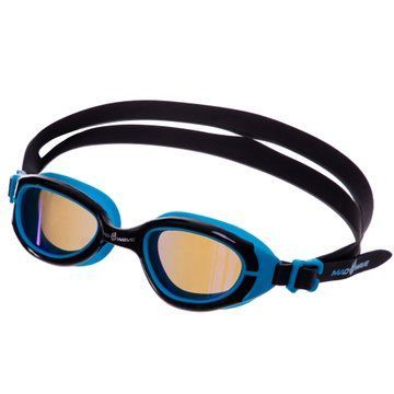 Очки для плавания юниорские MadWave SUN BLOKER JUNIOR M041302 черный-синий M041302 фото